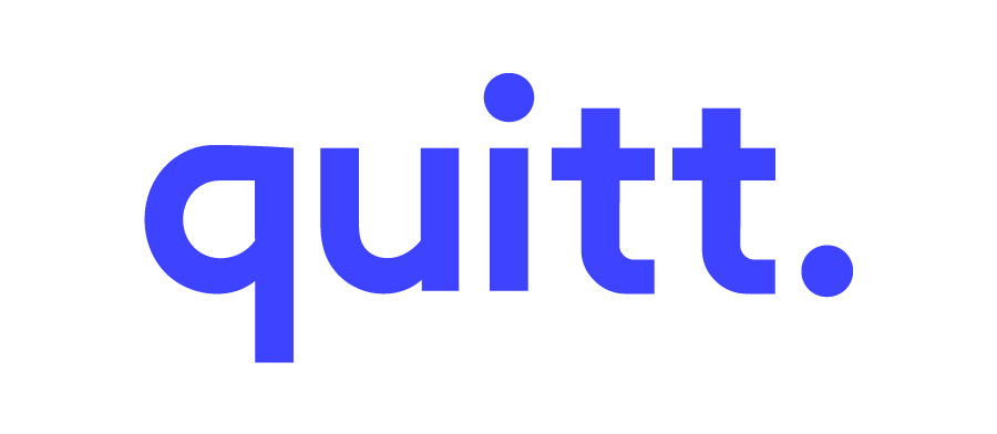 quitt_blue quiit. Logo, Logo quitt, quitt, quitt. Logo blau,